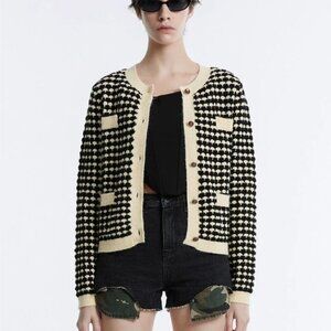 Urban Revivo Checkered Cardigan